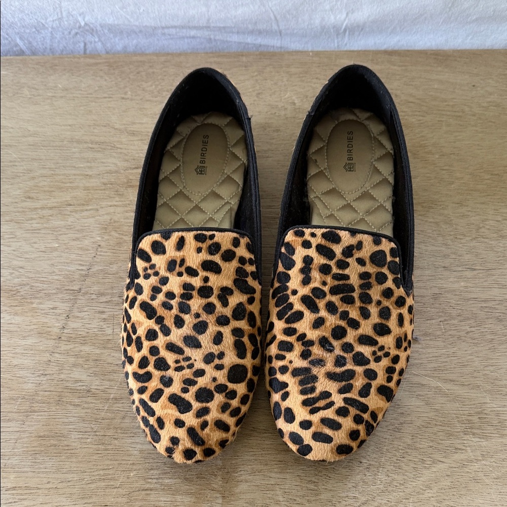 Birdies Starling Leopard Print Slip-On loafers